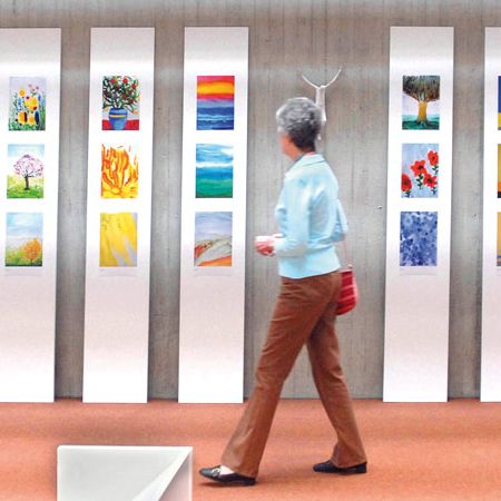Kunstausstellung zu Bildern von Palliativpatienten