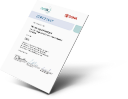 Zertifikat Degir-QS-Register 2023 der Klinik für Radiologie am Marienhospital Stuttgart