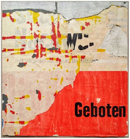 Décollage „Geboten“ aus dem Jahr 2024