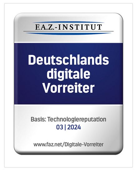 Siegel „Deutschlands digitale Vorreiter“ 2024 des F.A.Z.-Instituts