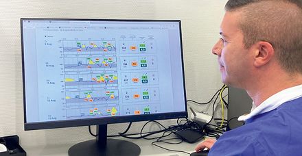 Per Sensor erfasste Zuckerwerte k&ouml;nnen vom Patienten digital ins Marienhospital &uuml;bermittelt werden