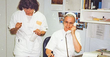 Sr. Hildegard Spieß (rechts) machte ihre Pflegeausbildung am Marienhospital von 1966 bis 1969 Sr. Hildegard Spieß (rechts) machte ihre Pflegeausbildung am Marienhospital von 1966 bis 1969