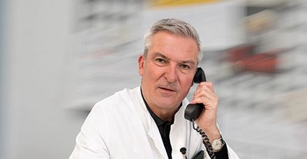 Professor Lindner bei der Telefonaktion