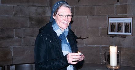 Schwester Johanna Stocker in der Marienkirche
