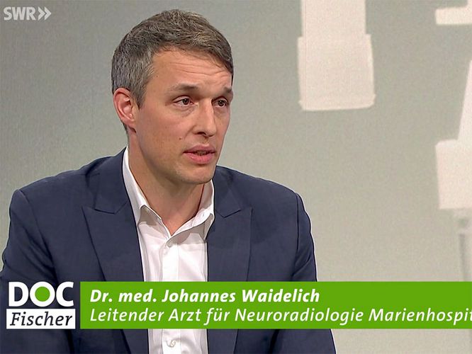 Gastexperte bei „Doc Fischer“: Neuroradiologie und Leitender Arzt Dr. Johannes Waidelich vom Marienhospital Stuttgart Gastexperte bei „Doc Fischer“: Neuroradiologie und Leitender Arzt Dr. Johannes Waidelich vom Marienhospital Stuttgart