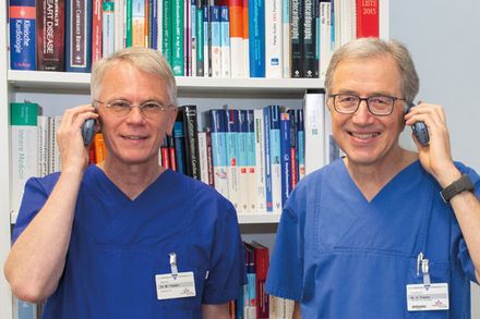 Kardiologieleitung: Dr. Theisen (links) und Dr. Tr&ouml;ster