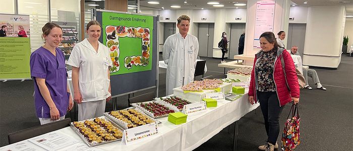 Informationsstand rund um die Ernährung an einem der Patiententage im Marienhospital Stuttgart