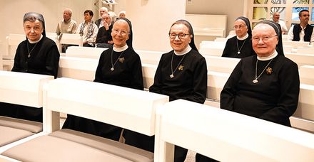Vier Jubilarinnen mit Herz, Haltung und ganz viel Menschlichkeit (von lks.): Sr. Zita Maria, Sr. Engeltraud, Sr. Monegund, Sr. Gundina Vier Jubilarinnen mit Herz, Haltung und ganz viel Menschlichkeit (von li.): Sr. Zita Maria, Sr. Engeltraud, Sr. Monegund, Sr. Gundina