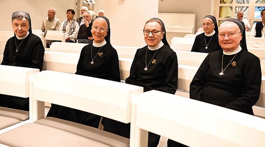 Vier Jubilarinnen mit Herz, Haltung und ganz viel Menschlichkeit (von li.): Sr. Zita Maria, Sr. Engeltraud, Sr. Monegund, Sr. Gundina