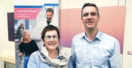 Seit Jahren ein eingespieltes Team: Nun hat Susanne Lutz die Leitung f&uuml;r das Ehrenamt an Stefan B&ouml;ck &uuml;bergeben 