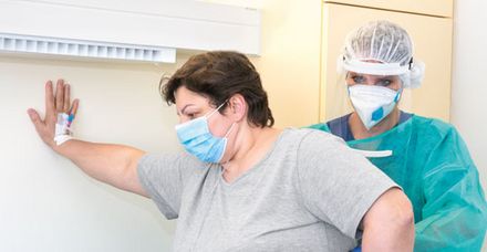 Gemeinsames Atemtraining auf Station