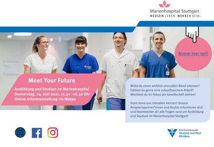 Herzliche Einladung zu unserer Online-Infoveranstaltung zu Ausbildungen und Studium im Marienhospital!